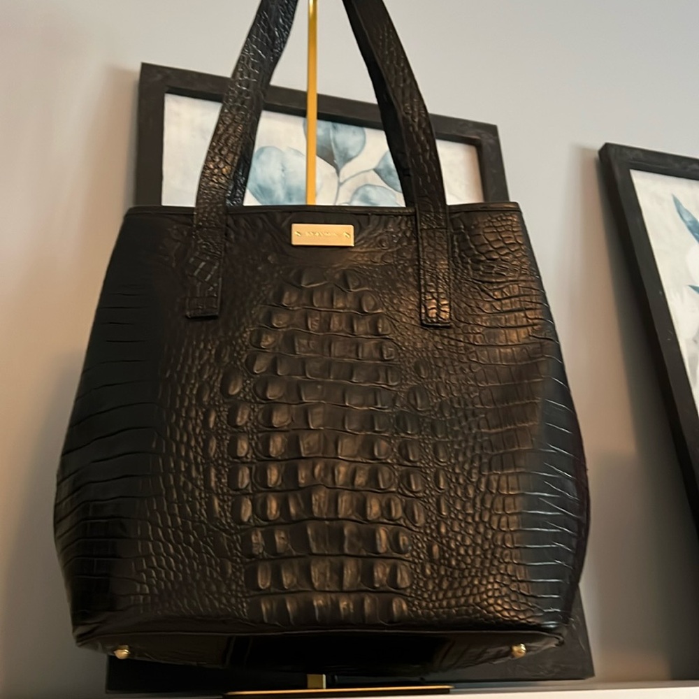Brahmin Leather Large Tote Shoulder Bag, EUC